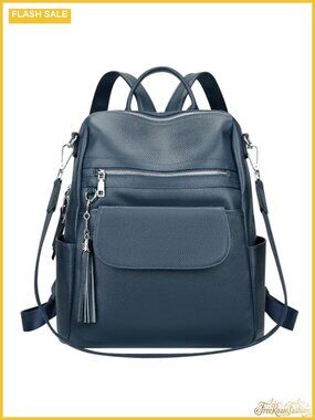 Genuine Leather Convertible Backpack Handbag for Women Travel Business